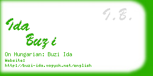 ida buzi business card